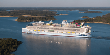 Klart för kryssning. Igår överlämnades Star of the Seas till nye ägaren som låter världens största kryssningsföretag göra debut 16 augusti. (Foto: Pressbild)