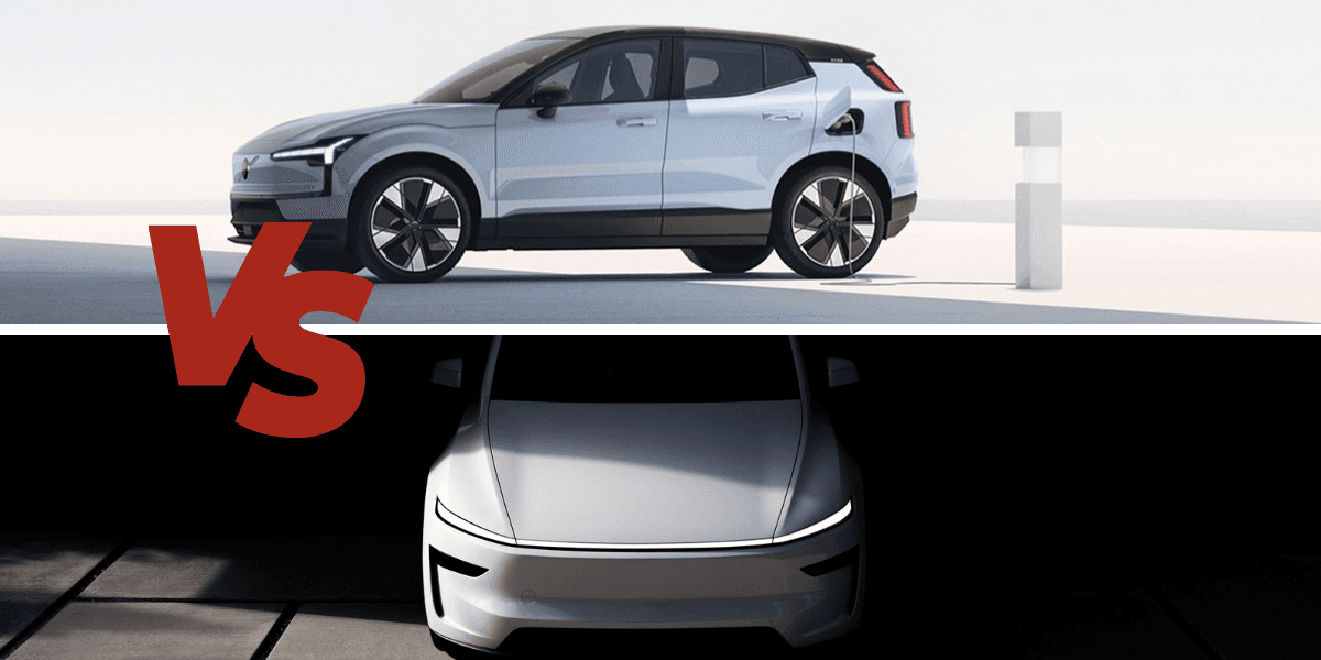 Vilken kompakta el-suv är bäst? (Foto: Volvo och Tesla)
