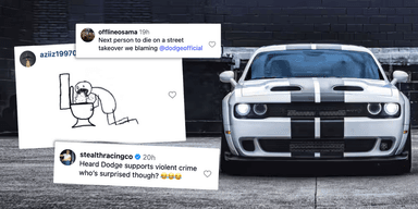 Dodge tänkte inte efter innan de publicerade ett inlägg på sociala medier. (Foto: Dodge och The Autopian)