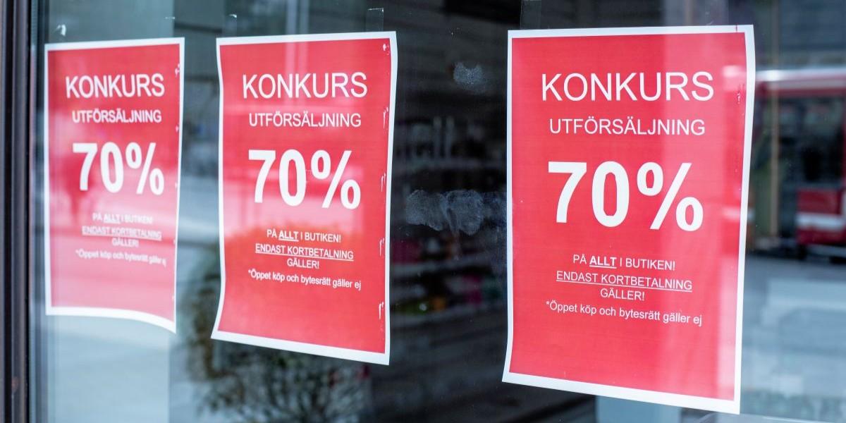 Konkurserna i Sverige ligger kvar på samma nivå som fjolåret, men antalet nya aktiebolag ökar