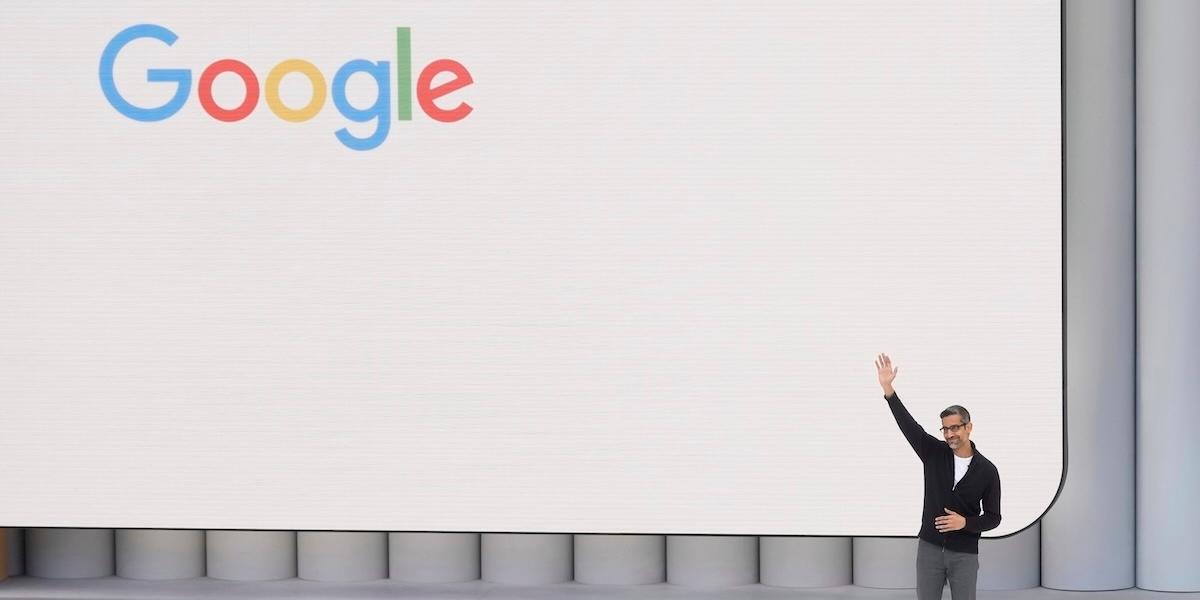 Google storsatsar på ren energi till sin AI. På bilden syns Sundar Pichai, vd för Alphabet.