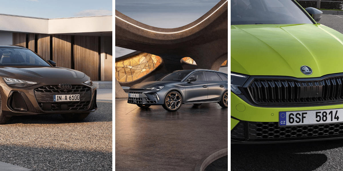 Vilken av dessa tre sportkombis är egentligen bäst? (Foto: Skoda, Audi och Cupra)