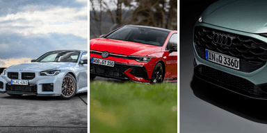 De europeiska biljättarna har det tufft efter tullar och kinas succéer. (Foto: Volkswagen, BMW och Audi)