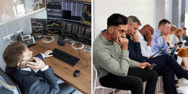 Deppig stämning på Wall Street efter oväntat svaga jobbsiffror och ökad tulloro – investerare oroade på börsgolvet i New York.