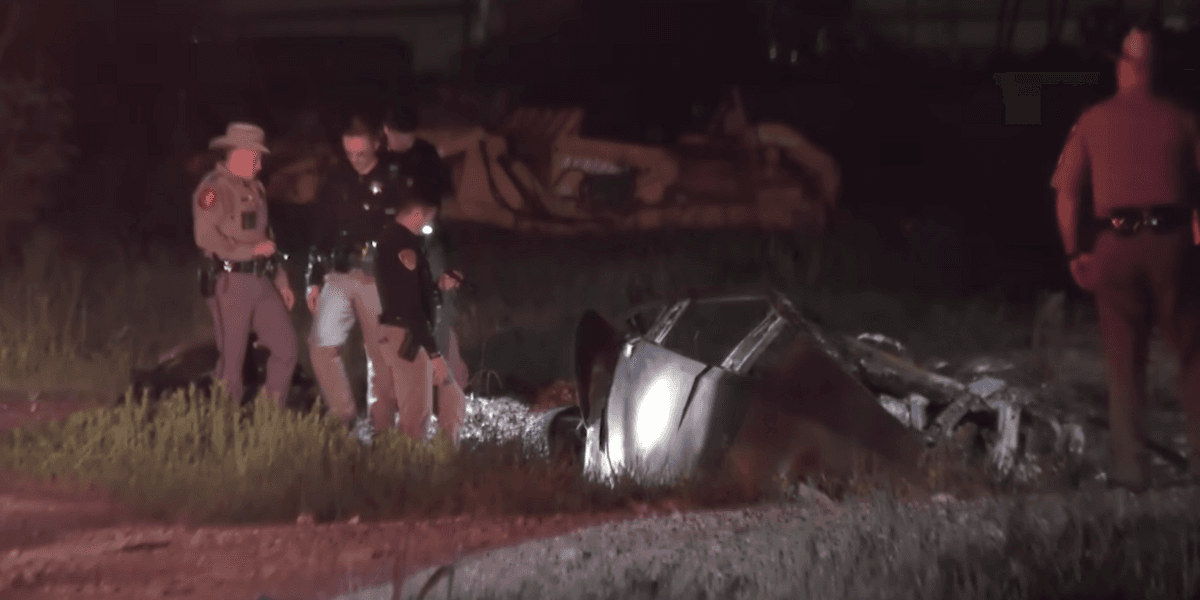 Cybertruck olycka (Foto: KHOU Youtube)
