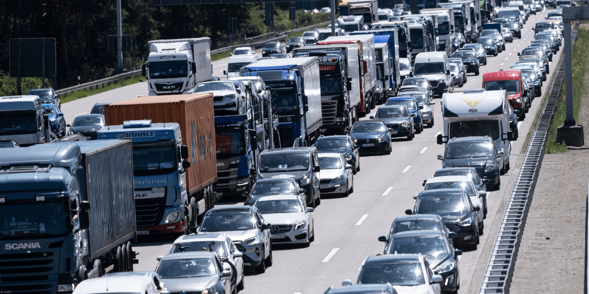 Det är inte alltid det går så fort på Autobahn. (Foto: Peter Steffen/AP/TT)