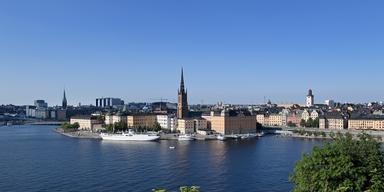 Vy över Stockholm, där invånarna nu uppmanas att minska sin vattenförbrukning.