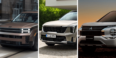 Liten suv med tre rader, vilken är bäst? (Foto: Hyundai, Kia och Mitsubishi)