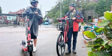 Elsparkcykel säkrare än elcykeln