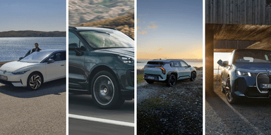 Här är elbilarna med längst räckvidd just nu. (Foto: Volkswagen, Porsche, Kia och BMW)