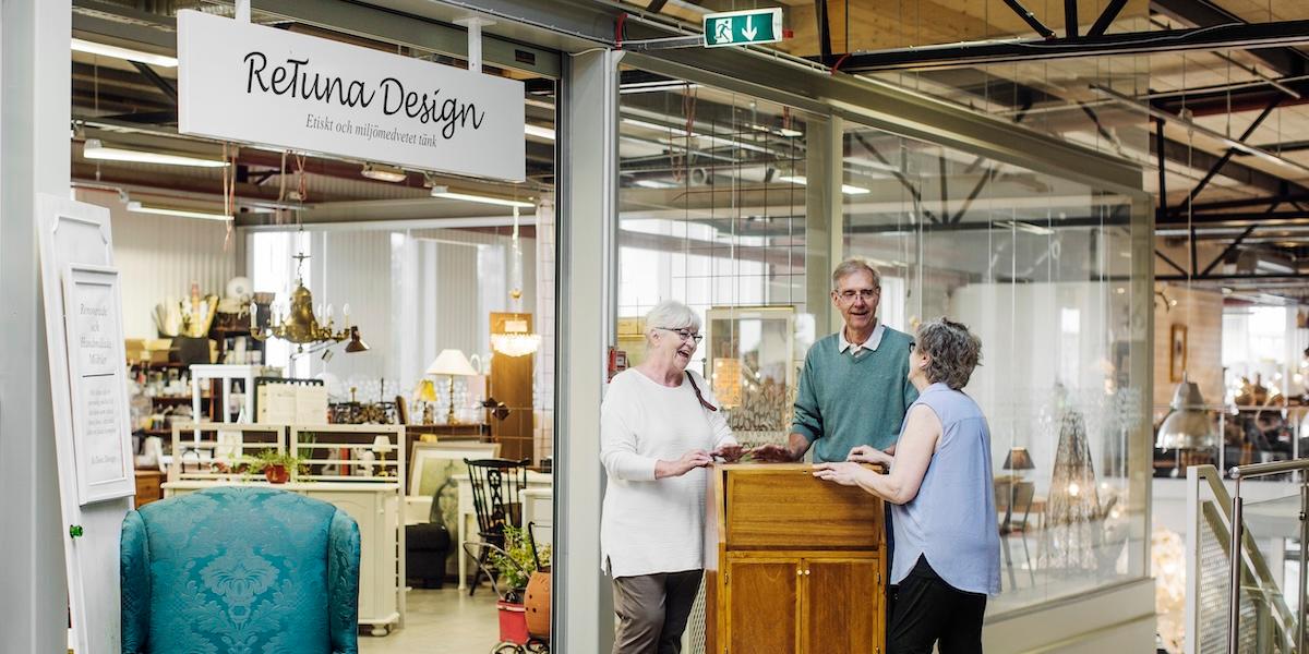 Second hand står i centrum på ReTuna i Eskilstuna. (Foto: ReTuna)