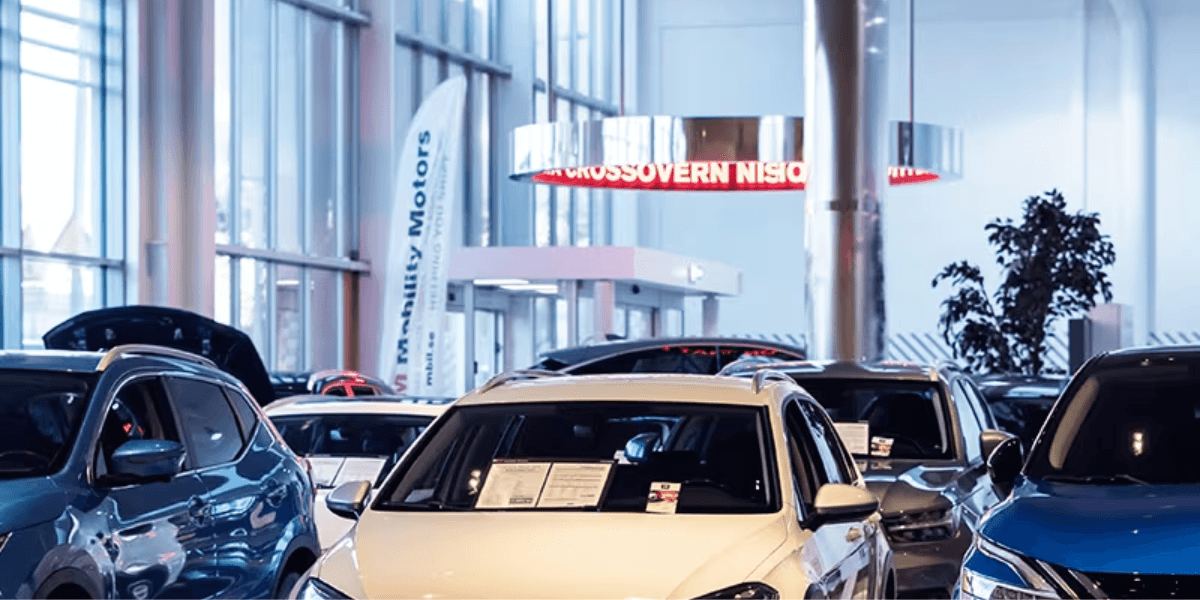Mobility Motors anläggning i Sätra utanför Stockholm. Biljätten, som sålde märken som Nissan, Mercedes och Hyundai, har nu försatts i konkurs.