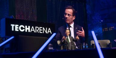 Det våras för tech i Sverige. På bilden syns statsminister Ulf Kristersson vid ett techevent tidigare i år.