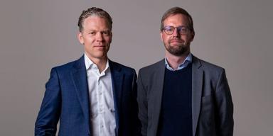 Pontus Dackmo och Carl Gustafsson som tillsammans driver Protean Fonder.