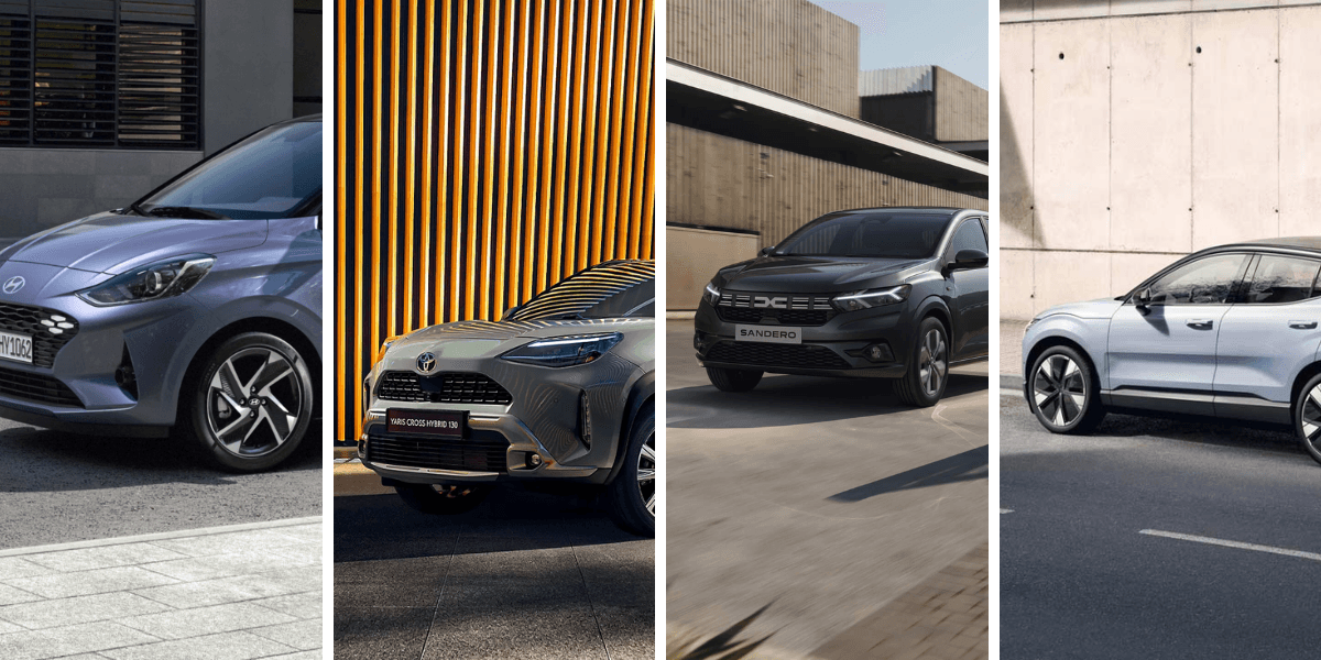 Vi har koll på bilfynden. (Foto: Dacia, Volvo, Toyota och Hyundai)