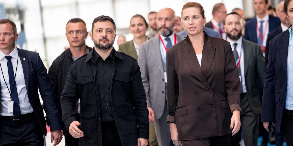 Europas försvar stod i fokus när Ukrainas president Volodymyr Zelenskyj mötte Danmarks statsminister Mette Frederiksen.