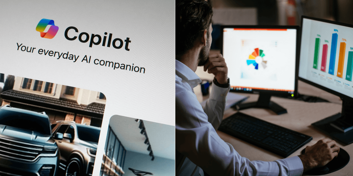 En varning för att lite för mycket på AI. (Foto: Alastair Grant/AP/TT och Canva)