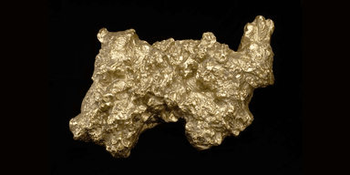 En replika av rekordklimpen, Welcome Stranger, som vägde 72 kilo. (Foto: Copyright Museums Victoria / CC BY (Licensed as Attribution 4.0 International)