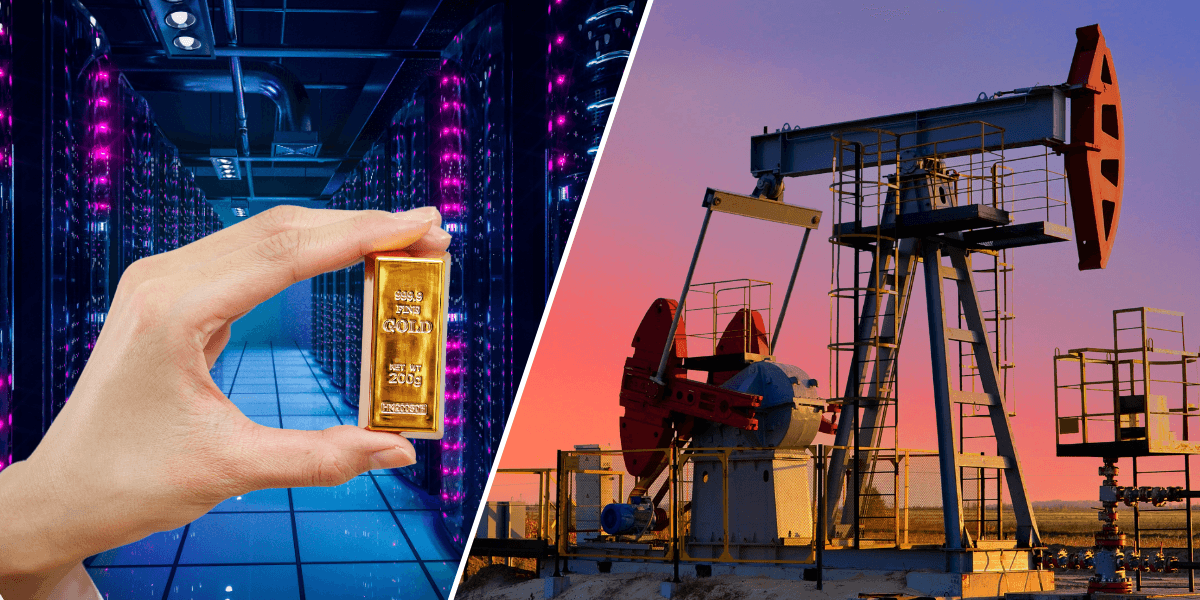 Läge att satsa på datacenter i stället för olja? (Foto: Canva. Bilden är ett montage)
