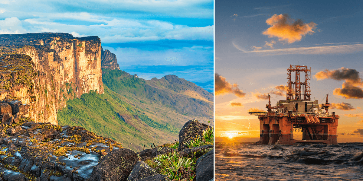 Innan man hittade olja var landet fattigt. Nu gör man "en Norge" och reser sig med hjälp av råvaran. (Kollage: Benedek / MikeMareen / Edvard Lundkvist)