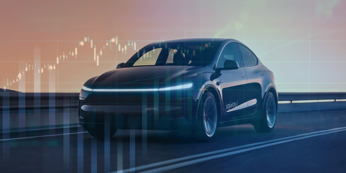 Klippet på en tom förarstol fick Tesla-aktien att lyfta. (Foto: Tesla och Canva)
