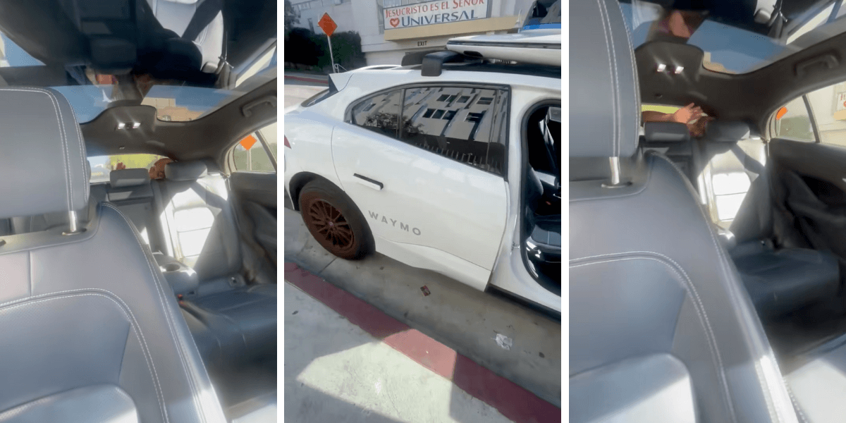 Mannen i bakluckan kom tydligen på köpet. (Foto: .tiktok.com/@luckythurman/)