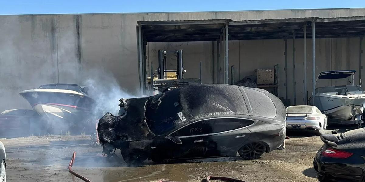 Brandkårens känga till Elon Musk: Tesla fattade eld