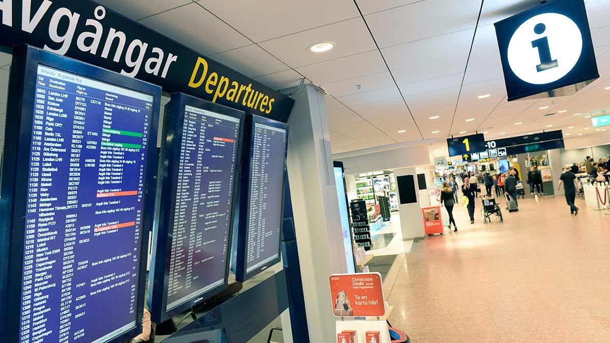 Av 142 flygplatser hamnar Arlanda på plats 124