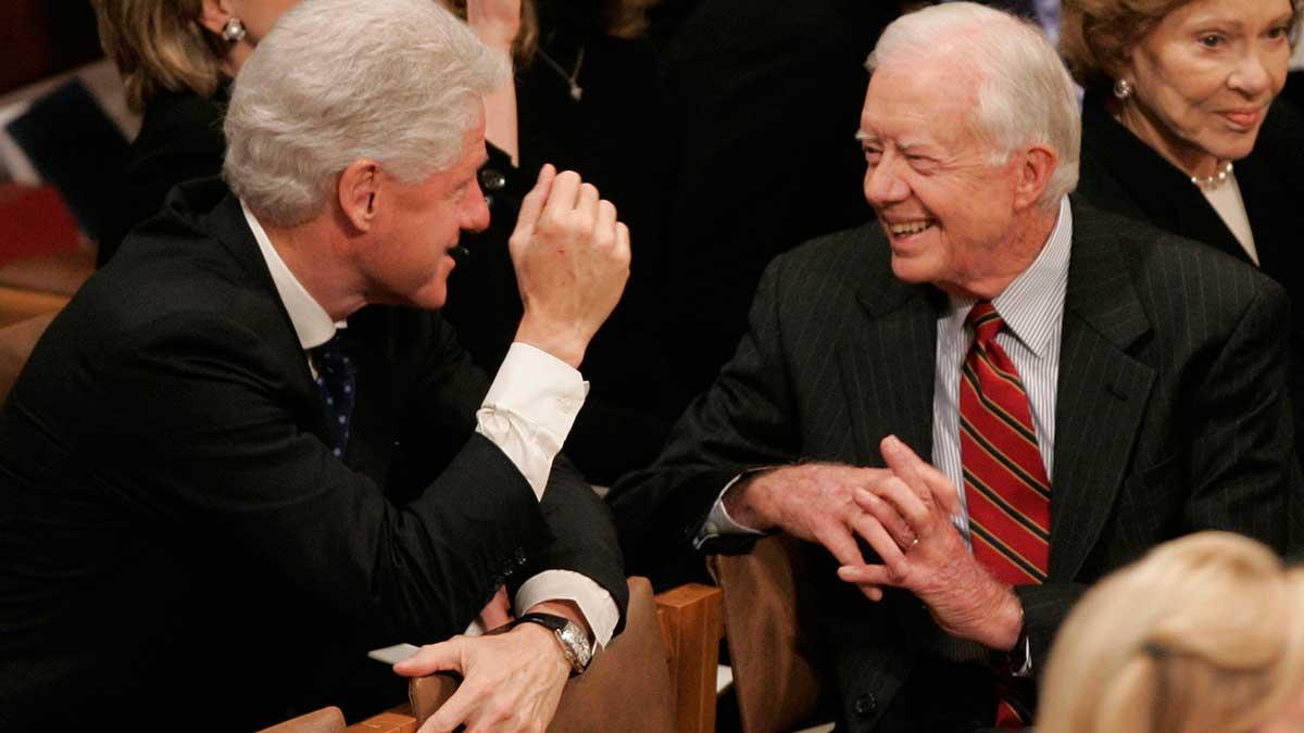 Demokraterna Bill Clinton och Jimmy Carter finns på listan över USA:s presidenter med högt IQ. (TT)