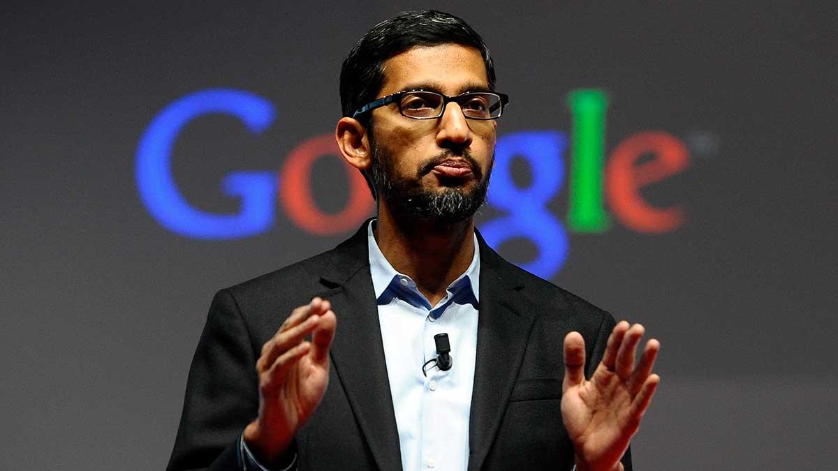 Google utreds för marknadsmissbruk i Indien. På bilden syns Googles vd Sundar Pichai. (Foto: TT)
