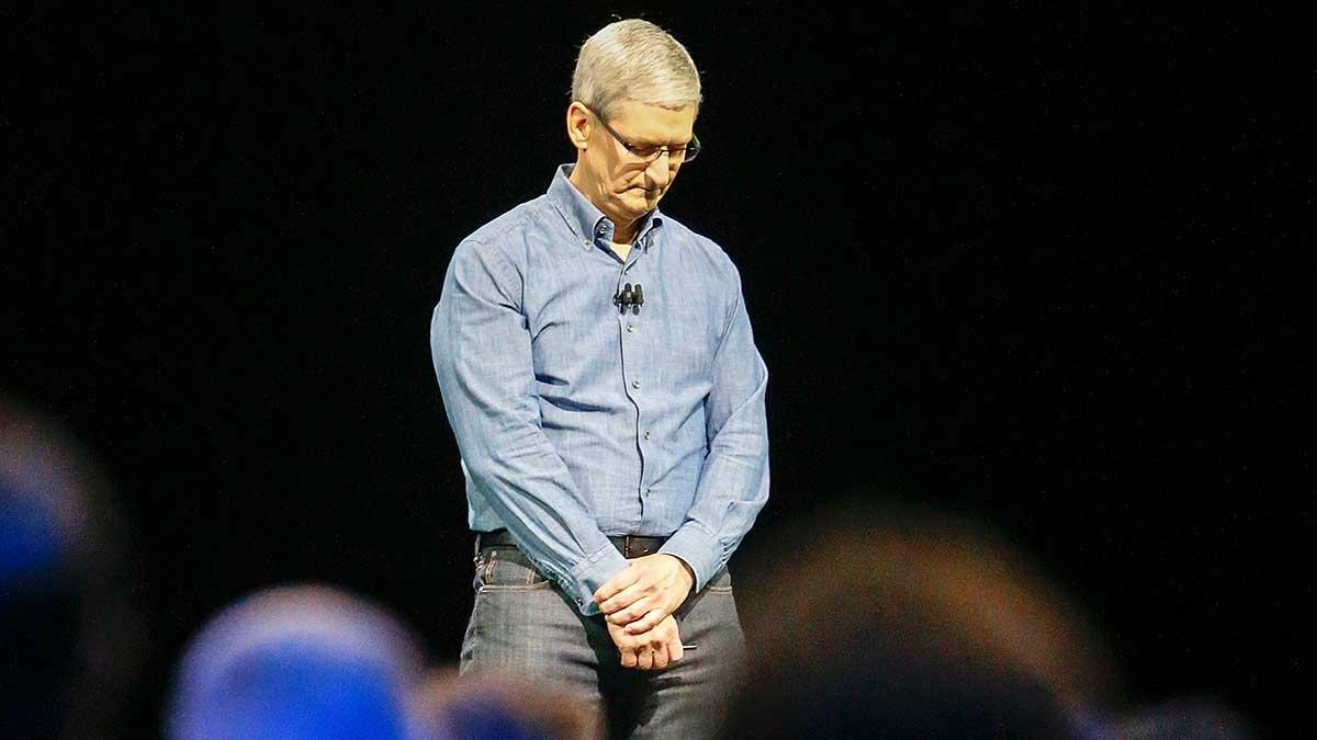 Apple missade målen och bonusen krympte som en följd av det för Tim Cook. (Foto: TT)