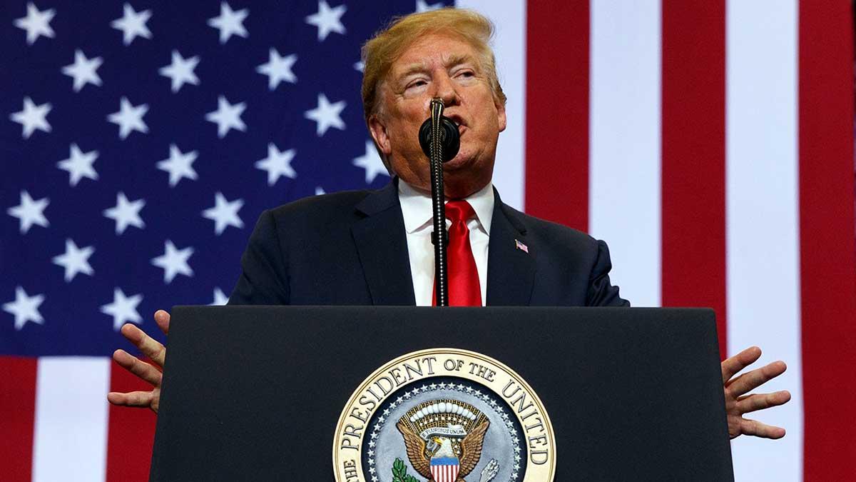 USA:s president Donald Trump uppger att Tyskland