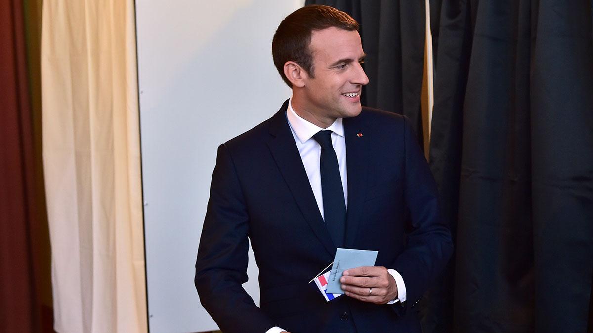 Frankrikes president Emmanuel Macron. (Foto: TT)