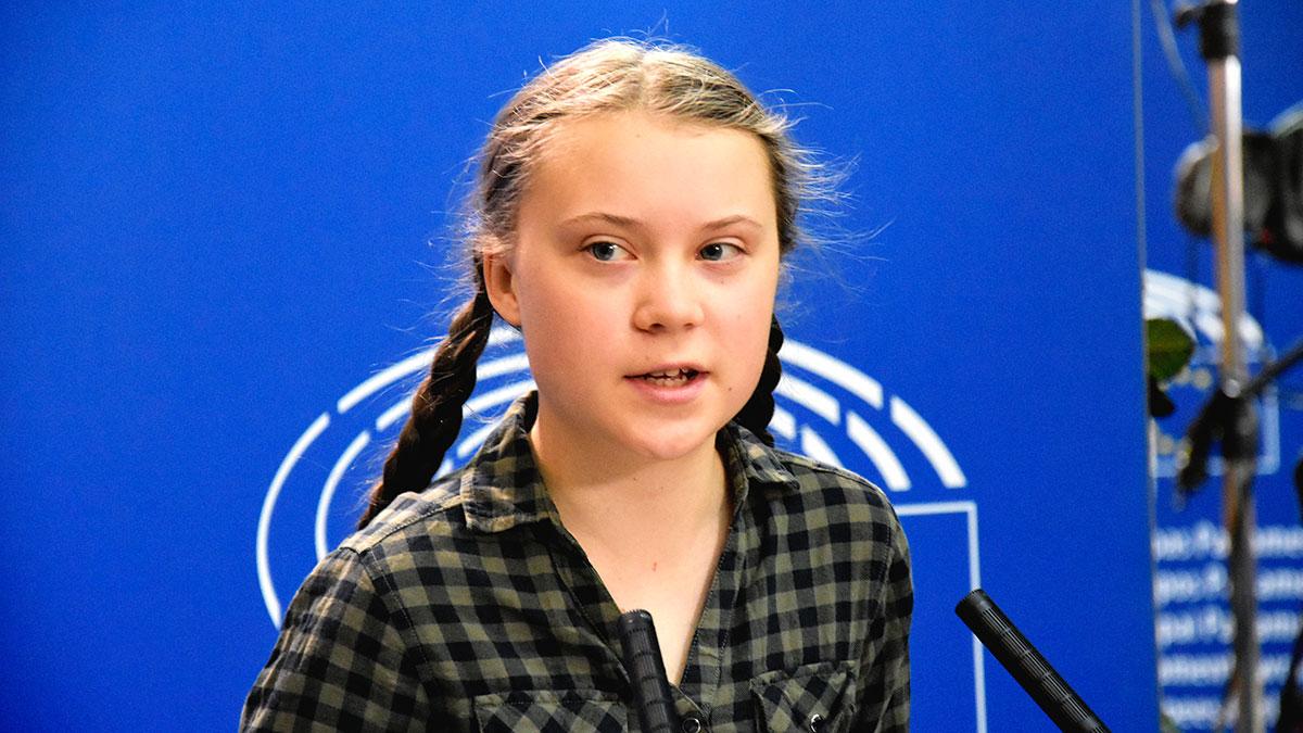 16-åriga klimataktivisten Greta Thunberg från Sverige träffar i dag påven. (Foto: TT)