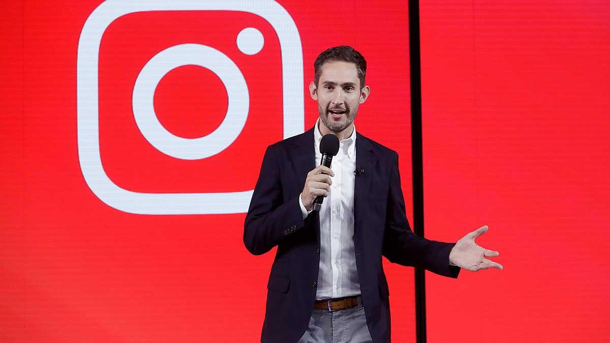 Instagram-bossen Kevin Systrom har anledning att se nöjd ut. (Foto: TT)