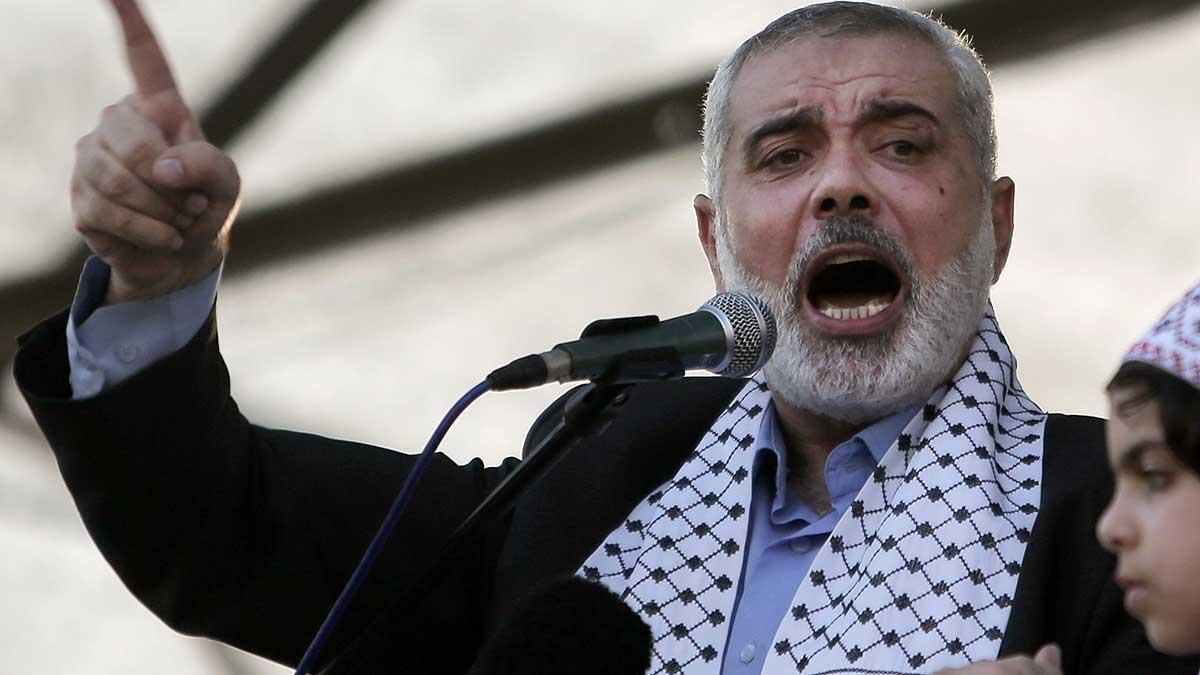 Hamasledaren Ismail Haniyeh (bilden) uppmanar nu till en ny intifada mot Israel. (Foto: TT)