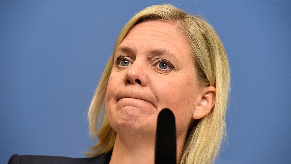 Finansminister Magdalena Andersson (S) får en passning för sin skattepolitik i dagens ledare i Expressen. (Foto: TT)