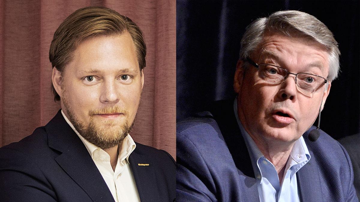 Günther Mårder och Bo Lundgren efterlyser sänkta skatter för höginkomsttagare. (Foto: TT / montage)