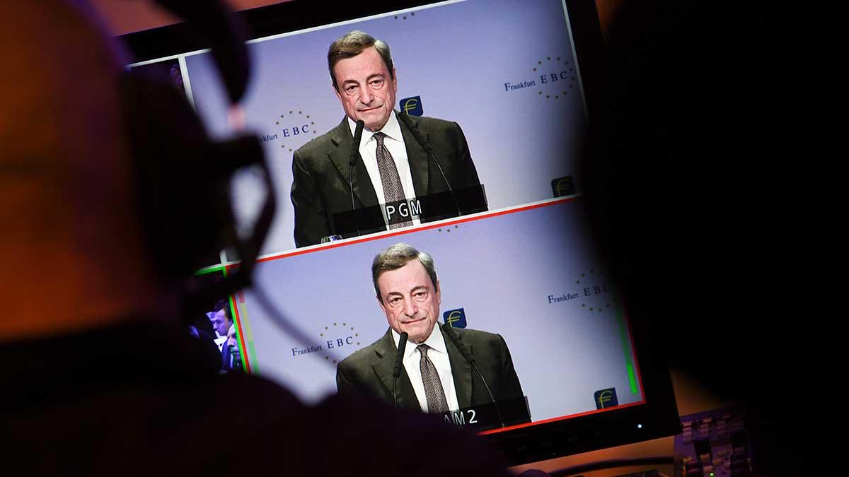 Mario Draghi slutar som ECB-chef i oktober 2019. (Foto: TT)