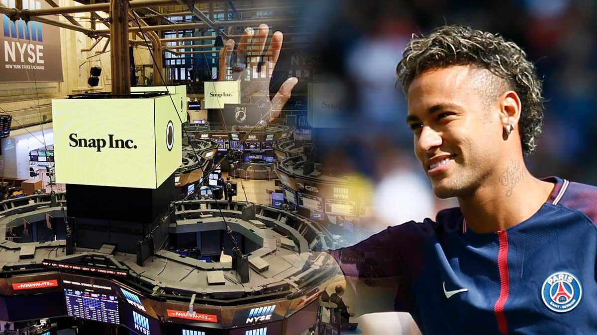 Neymars superaffär är lika högt värderad som börsnoterade Snaps köp av bolaget Zenly. (Foto: TT)