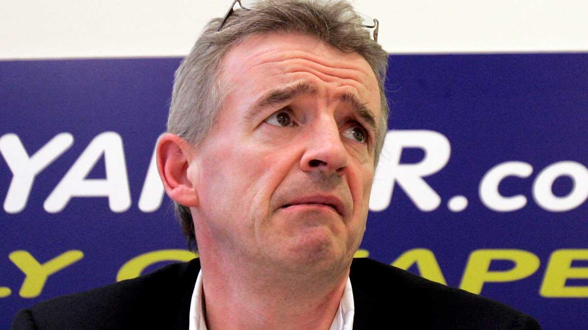 Ryanair med vd Michael O'Leary tvingas kompensera drabbade passagerare för strejkerna. (Foto: TT)