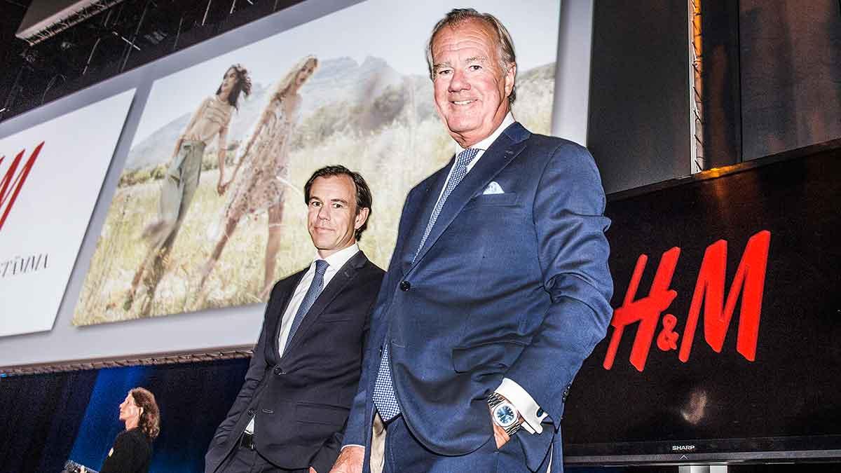 Far och son. H&M:s storägare och ordförande Stefan Persson (t.h) och Karl-Johan Persson