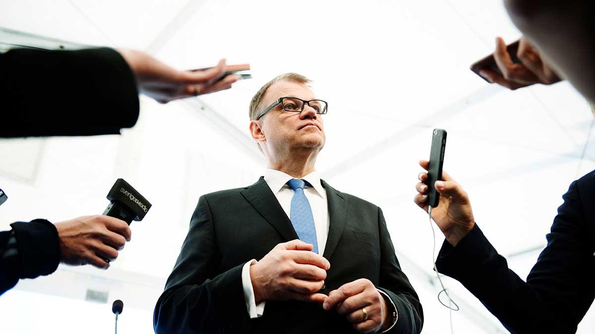 Finlands premiärminister Juha Sipilä (bilden) har precis lämnat in regeringens avskedsansökan. (Foto: TT)