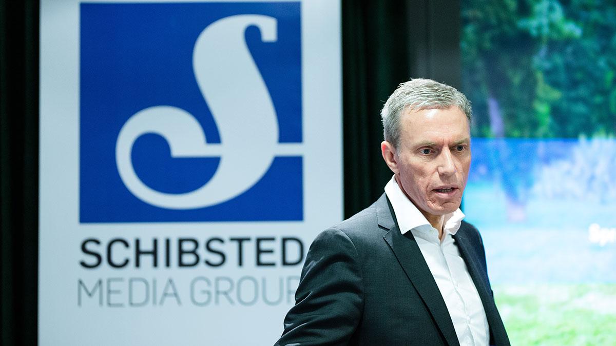 Schibsted sneglar enligt Jan Scherman på Stampen. På bilden syns den norska mediebjässens koncernchef Rolv Erik Ryssdal. (Foto: TT)
