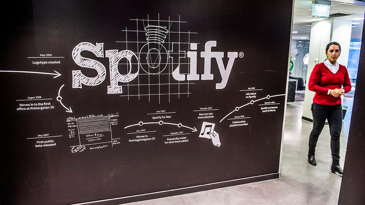 Spotify har nu lämnat in ansökan om en börsnotering på New York-börsen. Kortnamnet blir Spot. (Foto: TT)