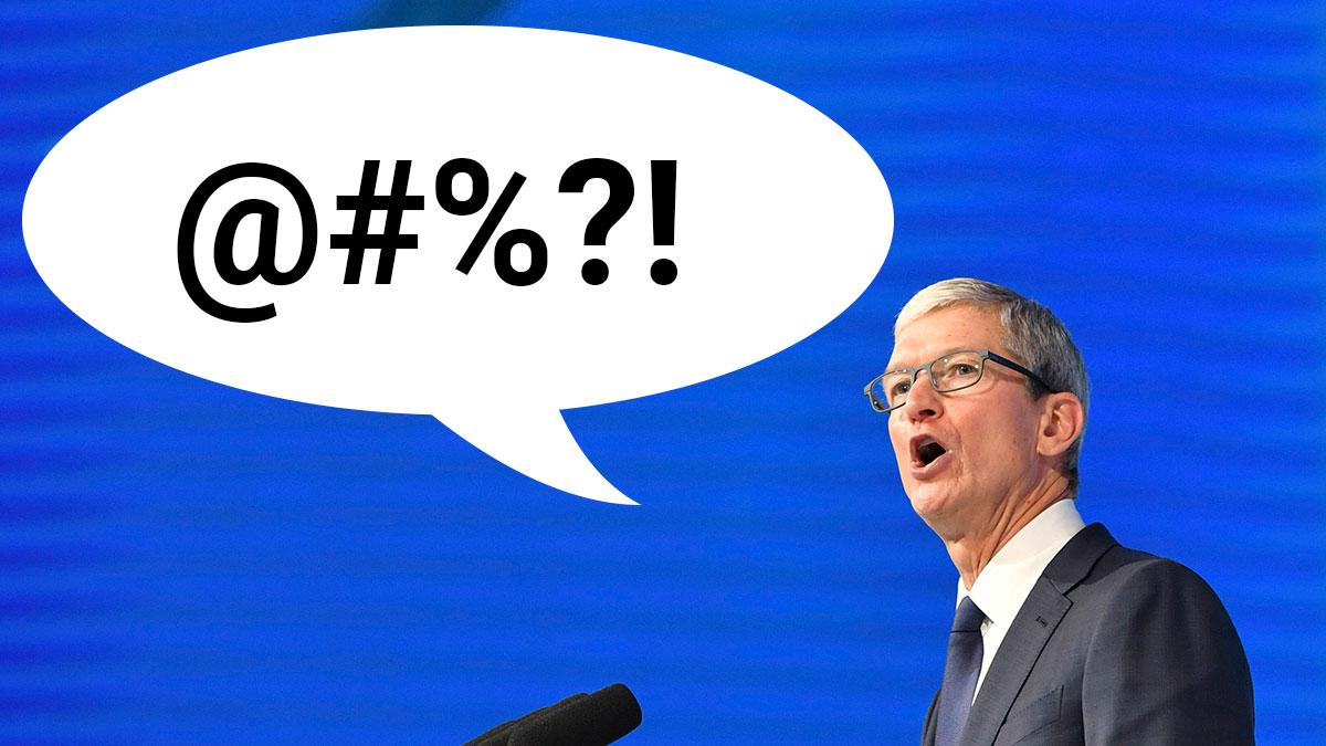 Apple riskerar böter på upp till fem procent på den årliga försäljningen i Frankrike. På bilden syns Applechefen Tim Cook. (Foto: TT)