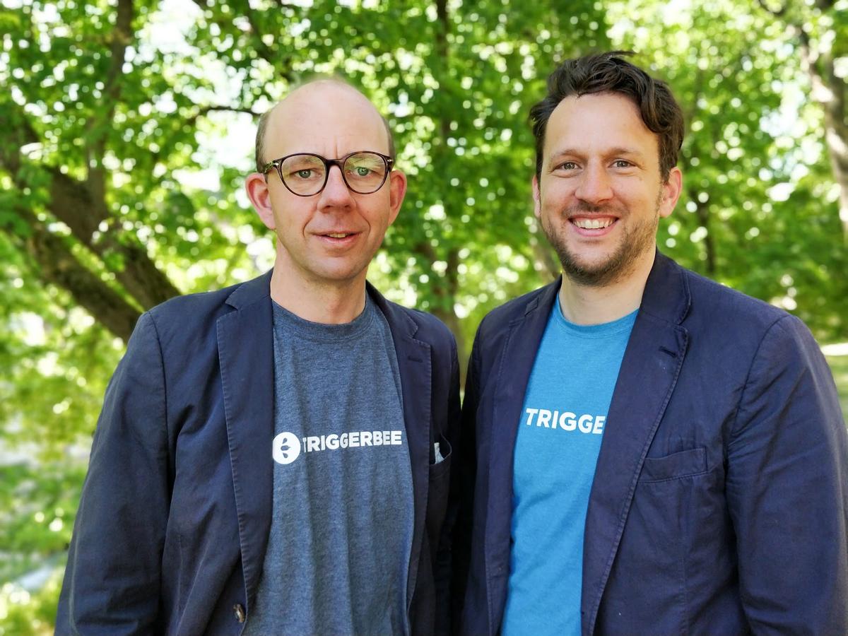 Jacob Sjönander och Olof Thörnkvist från Triggerbee är gäster i PS-podden med Marcus Birro. (Foto:TT)