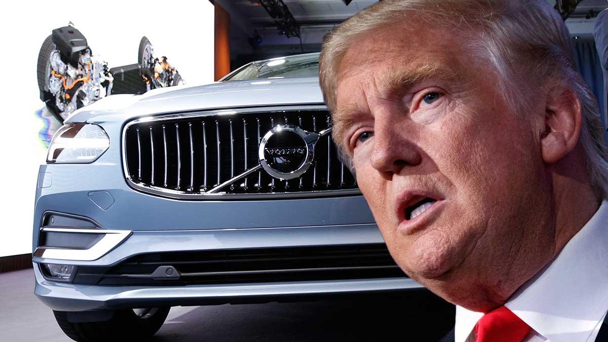 Det råder olika åsikter om huruvida USA:s nye president Donald Trump hotar Volvos försäljning. (TT / montage)