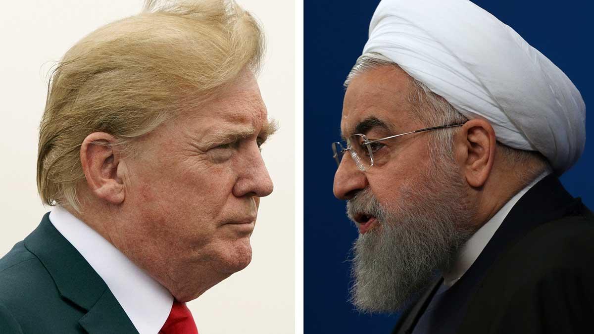 USA:s president Donald Trump och Irans president Hassan Rouhani. (Foto: TT)