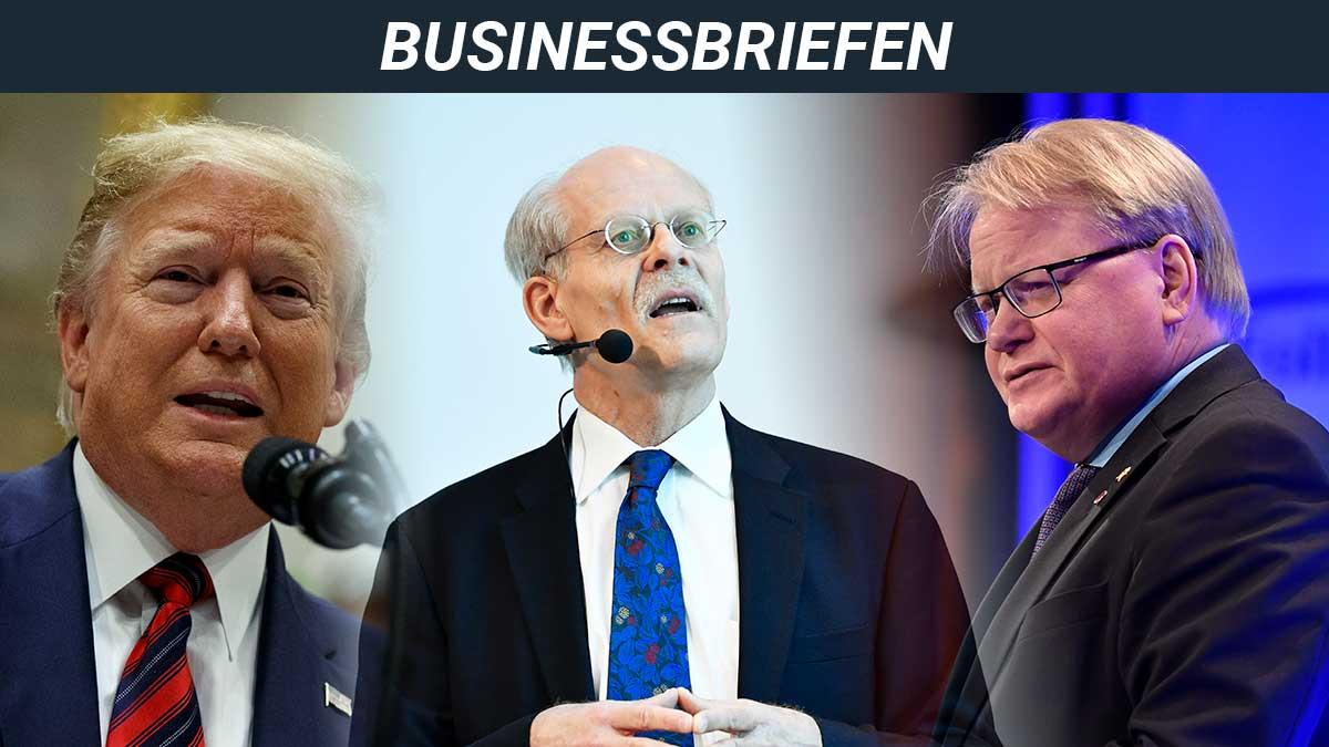businessbriefen-trump-tullar-kronan-rasar-försvarsberedningen-fiasko
